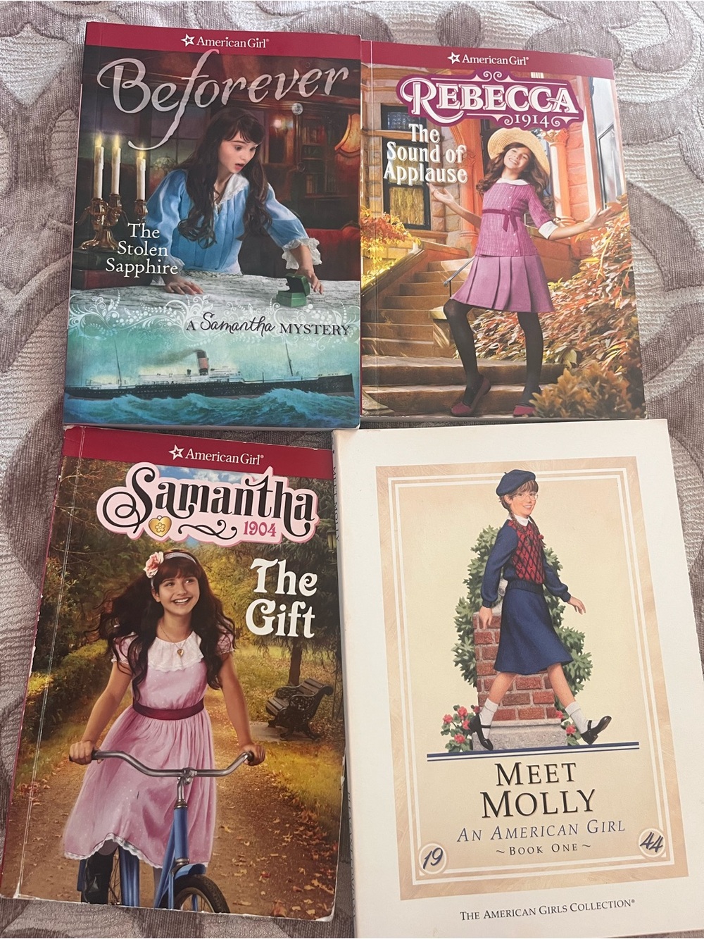 American Girl Book Set - Pink, Purple, Blue, Cream Covers